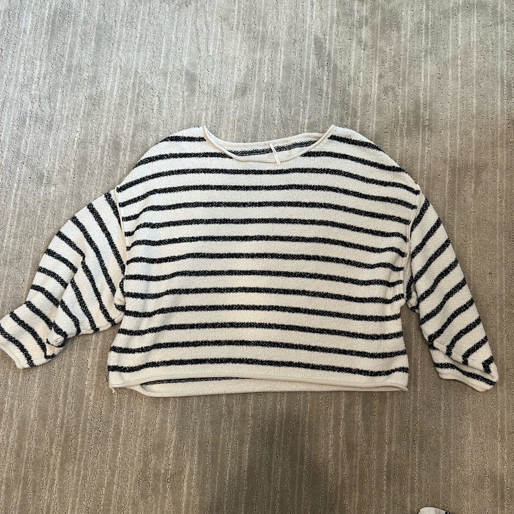 SOLD Striped Free People pullover sweater